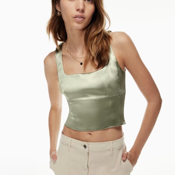 Aritzia Wilfred Shine Bustier in Cream Colour - Picture 5 of 5